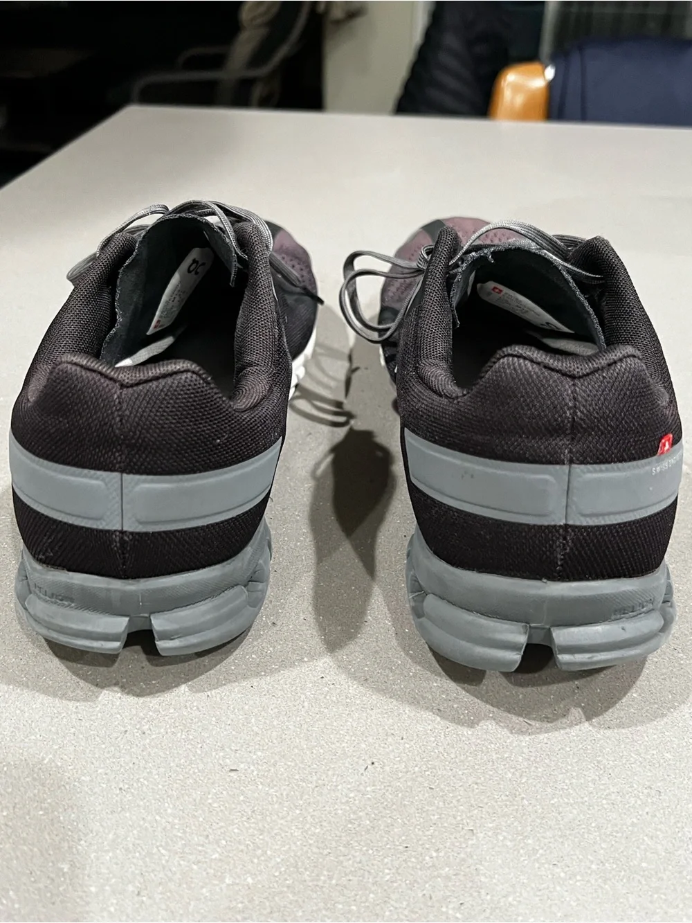 On Running Men’s Athletic Sneakers in Dark Gray and Black